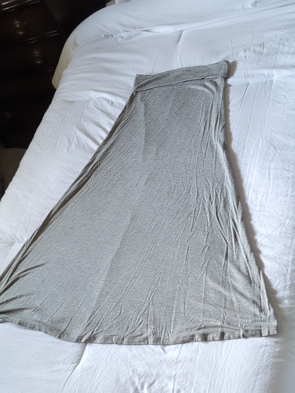 Vtg Jersey Fold Over Maxi Skirt
